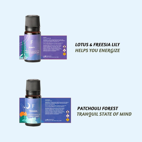 Folkulture Essential Oils for Diffuser - Set of 6 Fragrance Oils for Home, Oil Diffuser Essential Oils