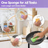 Phafaloop 18 Pack 6 Compressed Cellulose Sponges, Color Assorted Kitchen Cleaning Sponges, Natural Wood Pulp