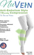 NuVein 18 mmHg Surgical Stockings, Thigh High Open Toe Medical Support for Embolism Risk, Unisex Fit, White, Medium