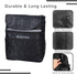 AlveyTech Water-Resistant Saddle Bag (Large, Black) - For Mobility Scooters, Wheelchairs, & Power Chairs - Lightweight