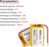 YELUFT 4pcs 3.7V 1800mAh 1S 103450 JST2.0 Lithium Polymer Battery Rechargeable Batteries with Protective Board and Plug