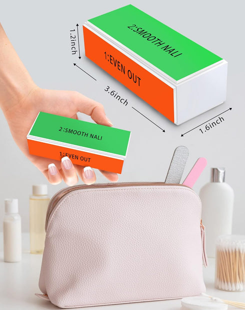 Maryton Professional Nail Buffer Block, 4 Way Buffing Block for Natural Nail Care (2 Count)