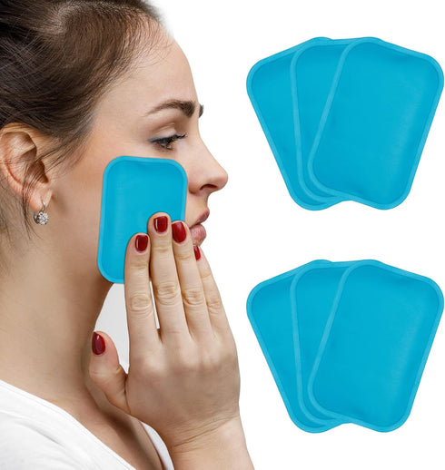 Small Ice Packs, 6 Packs, Reusable Mini Gel Cold Packs for Injuries, FSA HSA Eligible, Hot Cold Compress for Pain