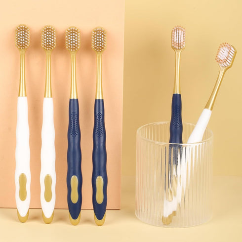Adult Wide Head Soft Hair Toothbrush, Manual Toothbrush, Ultra Soft Brush Thread for Sensitive Teeth (6 Pack)