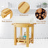DNANAOL 450 lbs Shower Bench - Natural Wood Shower Stool with Storage Shelf, Waterproof Shower Chair with Handles
