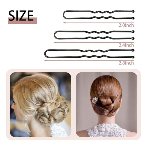 U Shaped Hair Pins for Women, 100 PCS 2.8" Hair Styling Pins for Thick Buns
