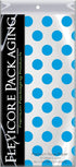 Flexicore Packaging Turquoise Polka Dot Gift Wrap Tissue Paper, 15 Inch X 20 Inch, 10 Sheets for DIY Craft, Art,