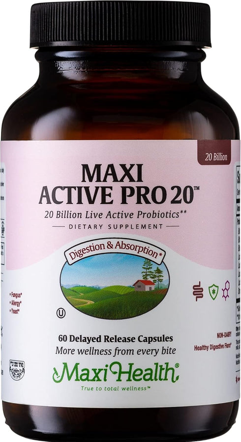 Probiotics for Digestive Health and Gut – 60 Capsules, 15 Strains, 20 Billion CFU, Daily Probiotic for Men and Women