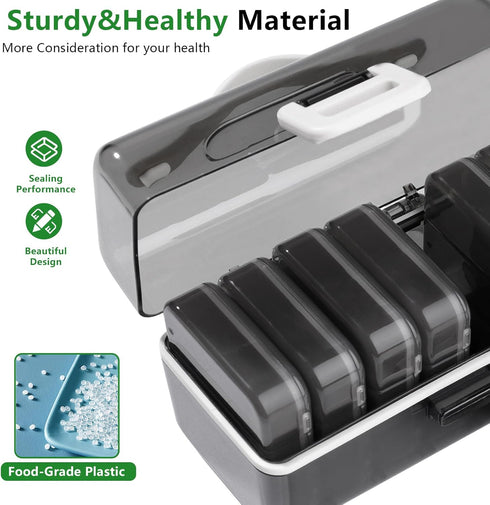 QIANYIXIN 7 3 Weekly Pill Organizer, Day Large Pill Box Times a Day, One-Touch Easy Open Travel Medication Case