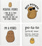 LARTSFRO Cute Positive Potato Swedish Dishcloths for Kitchen, 4 Pack Potato Gifts Swedish