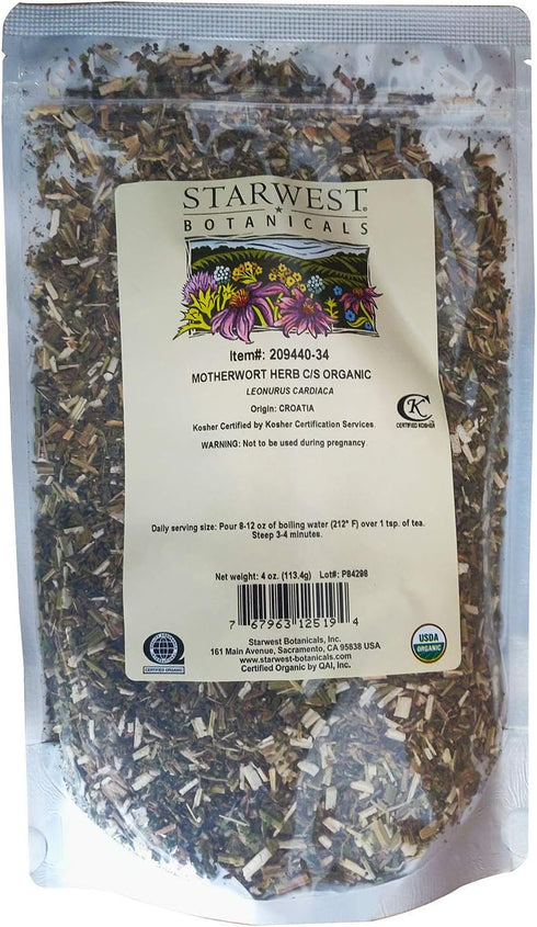 SIXNEA Organic Motherwort Herb C/S - 4 oz