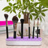 TANG SONG 2 PCS Silicone Makeup Brush Holder, Cosmetic Storage Box Desktop Organizers (Light Purple)