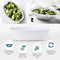 Posh Setting Disposable Oval Serving Bowls, White Plastic, 4 Pack, 72 Ounce Large for Party Snack or Salad
