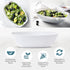 Posh Setting Disposable Oval Serving Bowls, White Plastic, 4 Pack, 72 Ounce Large for Party Snack or Salad