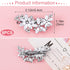 PAGOW 8 Pcs Crystal Flower Bridal Hair Clips, Silver Bride Wedding Hair Accessories Hair Pins, Rhinestone Flower Wedding Headpiece for Brides Women Girls
