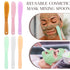 Qianyu 6Pcs Large Makeup Scoops Spatulas - Plastic Cosmetic Spatula Face Mask Spoon Applicator for DIY Creams