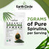 Earth Circle Organics Spirulina Powder, Raw, Kosher, Non-Irradiated | Premium Vegan Protein Superfood - (8oz - 2Pack)