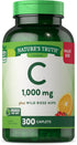 Nature's Truth Vitamin C 1000mg with Rose Hips, 300 Caplets, Vegetarian, Non-GMO & Gluten Free Supplement