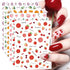 JMEOWIO 12 Sheets Fruit Nail Art Stickers Decals Self-Adhesive Strawberry Watermelon Lemon Nail Supplies