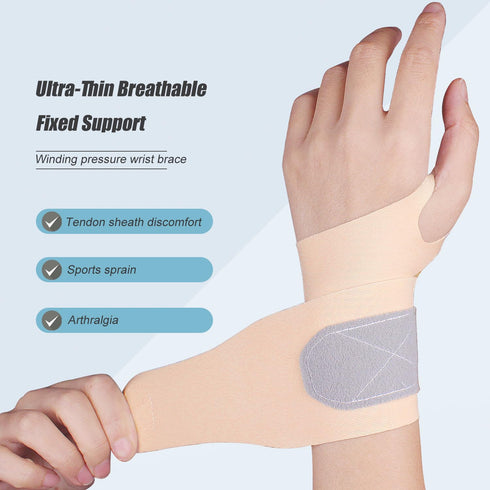 2 Pcs Ultra-Thin Wrist Brace Support for Carpal Tunnel, Pain Relief, Arthritis, Tendonitis - Compression Wraps for
