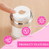 4 Pack Empty Airless Pump Jar, Acrylic Cosmetic Container, Refillable Travel Size Cream Jar with Pump Lid (1.7 oz)