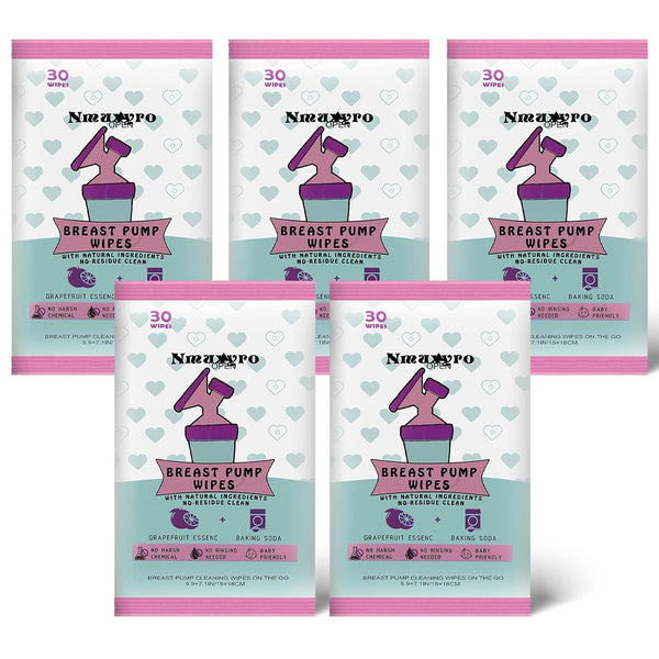 Nmuxyro Breast Pump Wipes Quick Clean, Natural Pump Parts Cleaning On The Go,