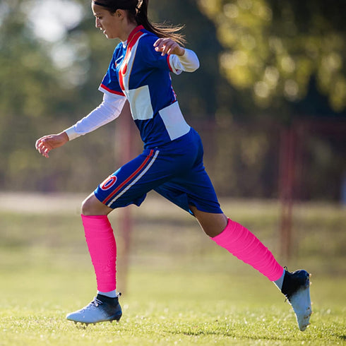 Football Leg Sleeves for Men, Calf Compression Sleeve for Women/Youth/Adult, Pink Football Accessories