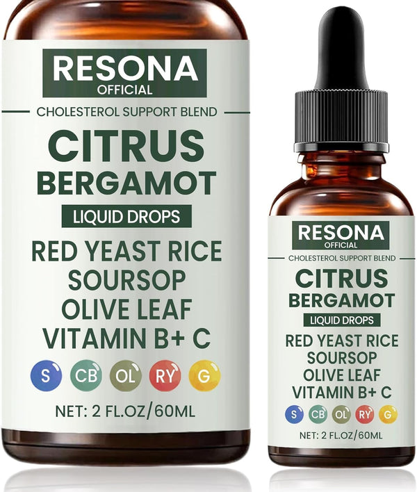 Resona Official Red Yeast Rice Cleanse, Citrus Bergamot Red Yeast Rice, Cholesterol Support Blend