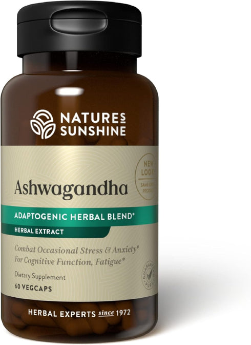 Nature's Sunshine Ashwagandha VegCaps, 60 Count