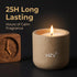 HZV 25 Mens Meditation Candle - Temple Serenity Woody Scent, Cement Vessel, Natural Soy Wax Candle for Stress Relief