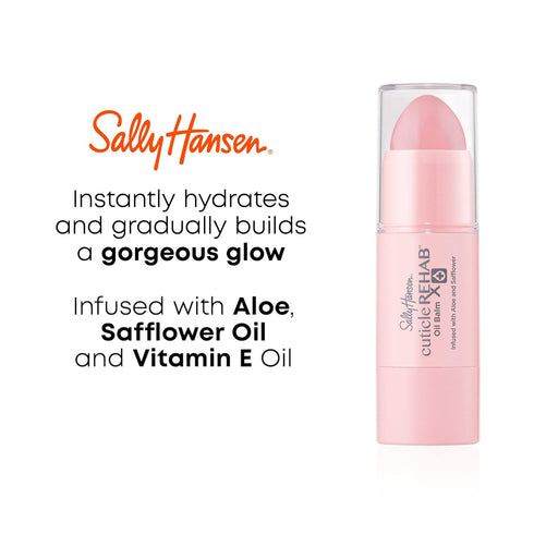 Sally Hansen Cuticle Rehab Oil Balm, Natural Essential Oil with Vitamin E for Dry Nails and Cuticles