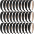 SIQUK 30 Pieces Black Satin Headbands - 1 Inch Wide Non-slip Hair Headbands for Women and Girls