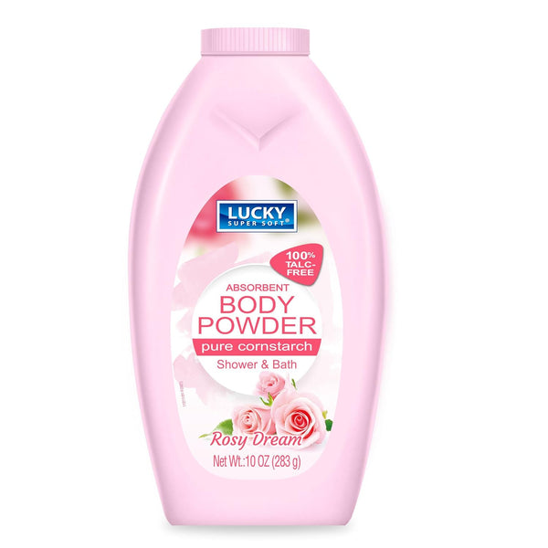 Lucky Super Soft Absorbent Body Powder - Rosy Dream, 10 Oz