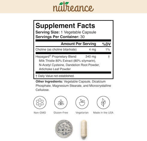 Natural Liver Support Supplement Capsule with N-Acetyl Cysteine (NAC) - Non-GMO, Gluten-Free
