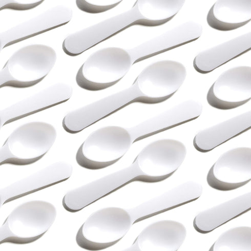 Extra Sturdy 200ct Plastic Tasting Spoons - BPA Free Disposable Mini Tasters for Ice Cream, Sauces & Appetizers