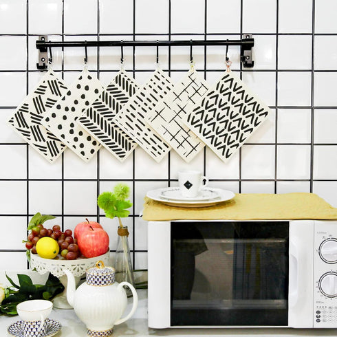 Kitchen,6 Pack Morigins Swedish Dishcloths for Black Minimalist Swedish Dish Towels,Cellulose Sponge Cloths,Non Scratch