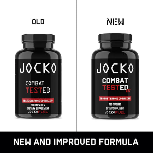 Jocko Fuel Test Booster for Men, Natural Endurance & Strength Booster, 120ct with Ginger Root, Shilijat & Tongkat Ali
