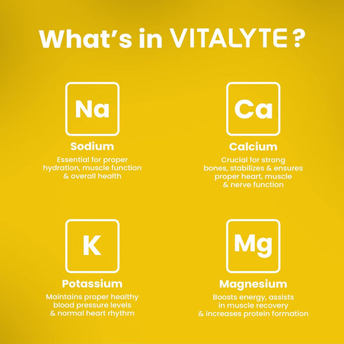 Vitalyte Electrolyte Powder Drink Mix, Isotonic Hydration Mix, Gluten Free, Pack of 1, 35 oz, Lemon Flavor
