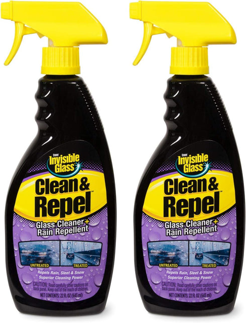 Invisible Glass 92184-2PK 22-Ounce Premium Cleaner with Rain Repellent for Automotive Glass