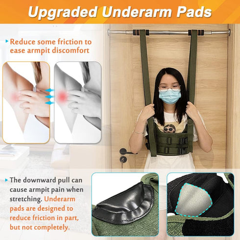 Back Stretcher for Lower Back Pain Relief, Spinal Decompression Belt, Thoracic Back Hanging Stretcher
