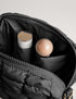 Quilted Makeup Bag, Travel Toiletry Bag for Women, Cute Black Puffer Makeup Organizer