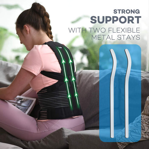 Omples Posture Corrector for Women and Men, Thoracic Back Brace Straightener for Body Correction and Neck Pain Relief,