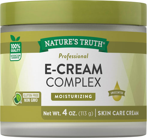 Nature's Truth Vitamin E Cream Complex with Vitamin A & D, 4 oz Moisturizing Skin Care Cream