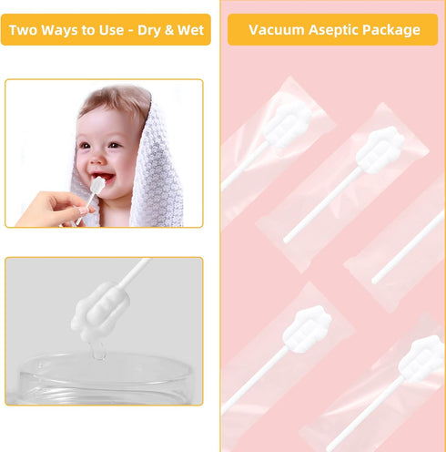 EASICUTI Upgrade Baby Tongue Cleaner, 52PCS Newborn Baby Toothbrush, Disposable Infant Oral Cleaner