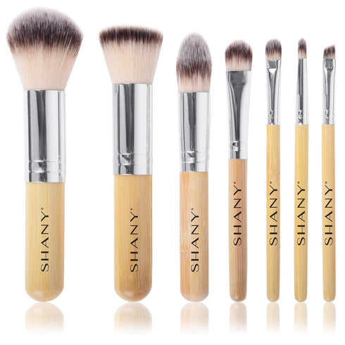 SHANY Makeup Brushes, I Love Bamboo, 7pc Petite Pro Bamboo Brush Set with Carrying Case