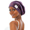 Silky Satin Lined Bonnet for Women, Adjustable Slouchy Beanie Sleep Cap for Long Curly Hair, Braids, Dreadlocks (Purple)