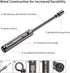 Butane Lighter Torch, Long Refillable Jet Lighter, Windproof with Visual Fuel Window, Flexible Neck for Grill - Black