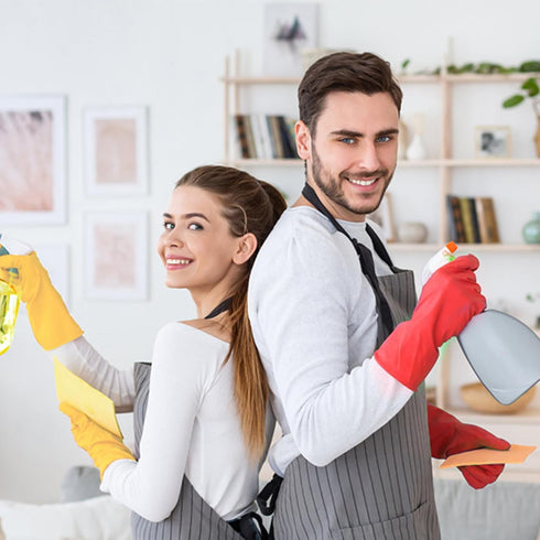 Rubber Cleaning Gloves for Dishwashing, 6 Pairs Kitchen Gloves for Washing Dishes, Reusable Household Gloves