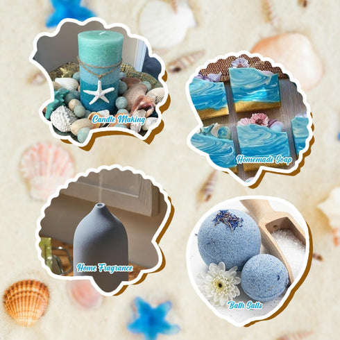 Summer Essential Oils Set - ARVIDSSON Tropical Fragrance Oil for Candle Making, Diffuser Scented Oil - Ocean Breeze