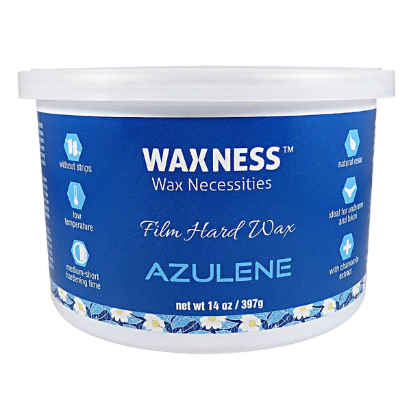 Wax Necessities Waxness Azulene Stripless Hard Wax Tin, 14 Ounces